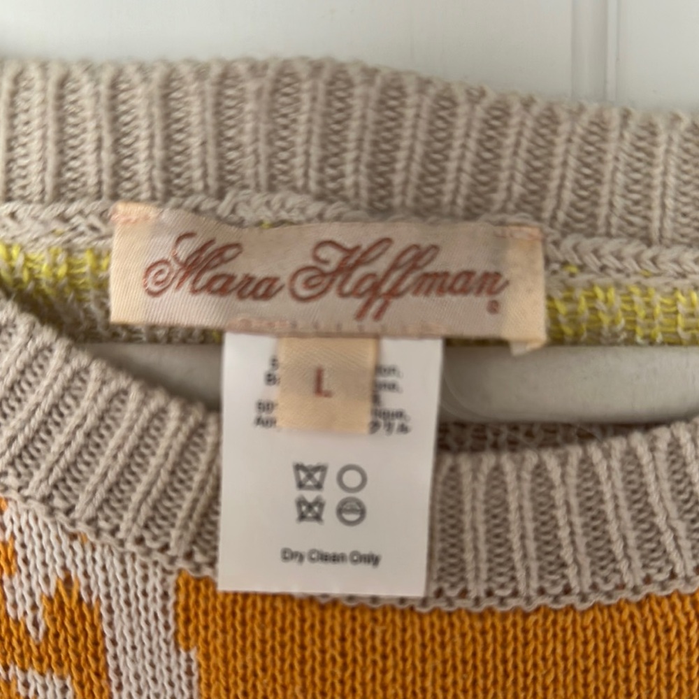 Mara Hoffman Colorful Geometric Sweater Size Larger - Picture 2 of 4